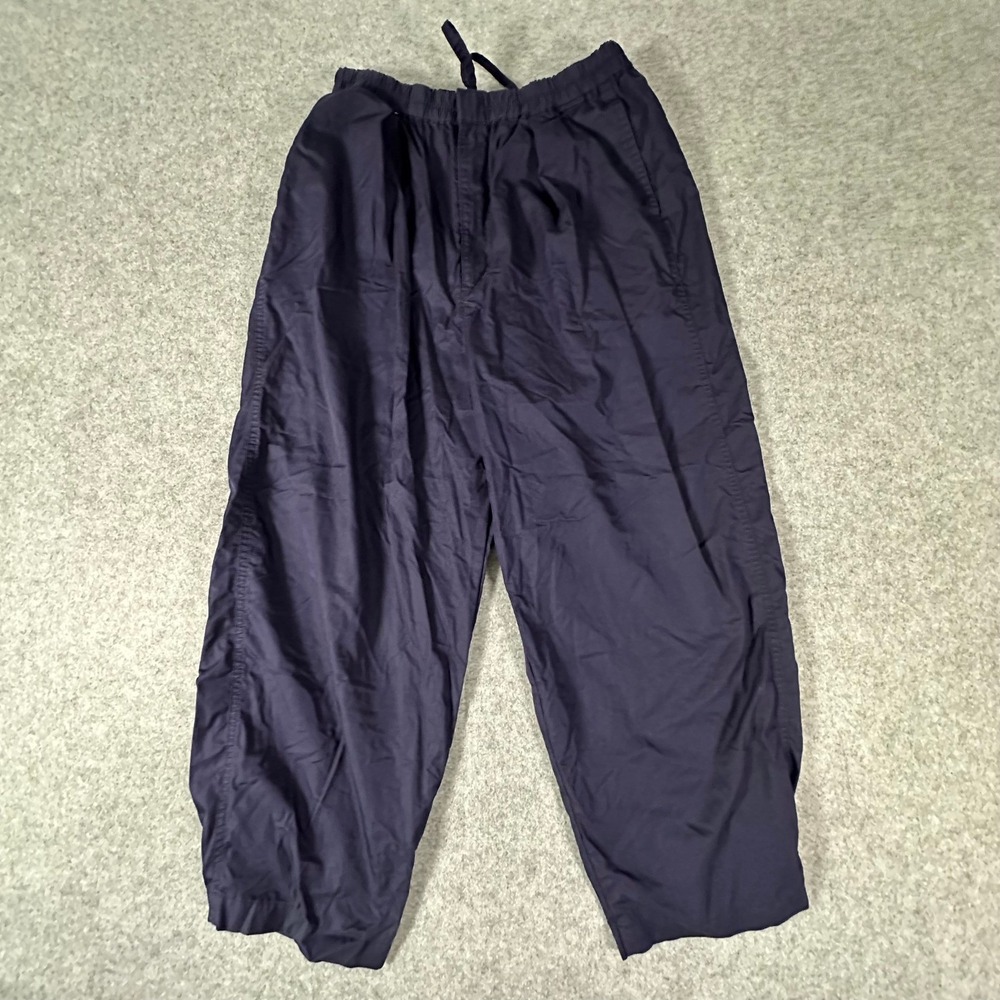 Uniqlo U Wide Fit Blue Joggers Womens Medium Navy Minimalist Athleisure